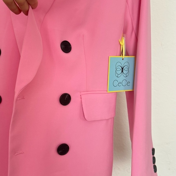 CeCe, pink, blazer, jacket Long Sleeve Double finished | Size 2 - Picture 5 of 10